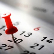 Calendario con chincheta